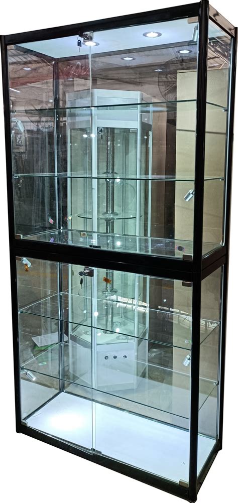 NEW GLASS DISPLAY SHOWCASE LED TOWER TNS094 - Uncle Wiener's Wholesale