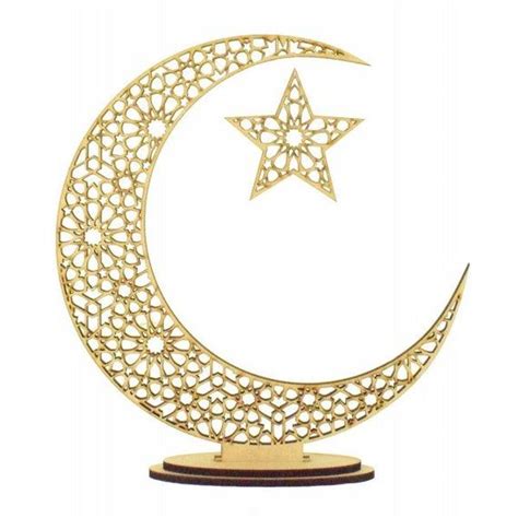 Arabic Moon On Stands With Hanging Starramadan Decoreid Decormuslim