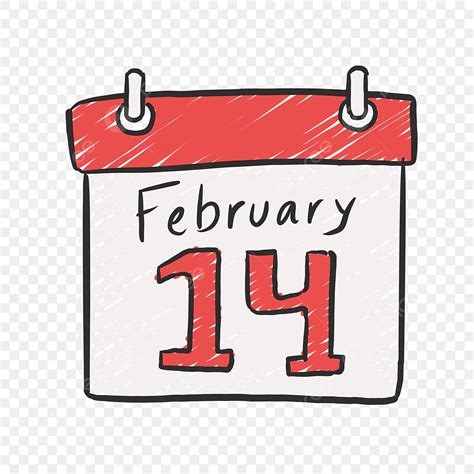 February 14th Clipart Hd Png Calendar February 14th Valentine S Day Calendar 14th Valentines