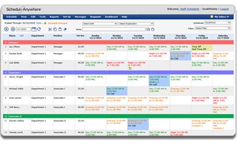 Employee Scheduling Software TCP ScheduleAnywhere