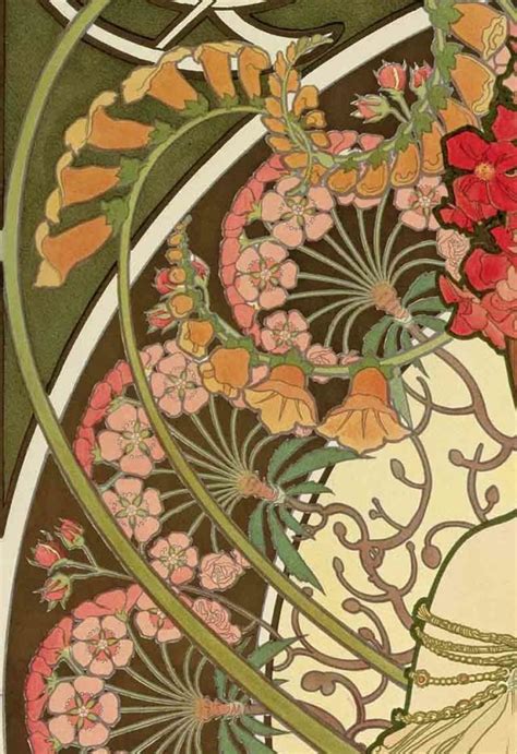 11 Art Nouveau Flower Drawings Ideas