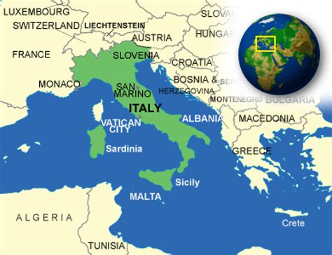 Italy On Worl Map Italy Map Guide Of The World Map Of Italy