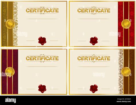 Elegant Template Of Certificate Diploma Stock Vector Image And Art Alamy