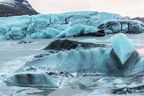 Beautiful Scenic Glacial Landscape Svinafellsjokull Glacier Iceland