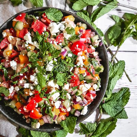 Persian Mint And Feta Salad Recipe Cooking With Bry Recipe Mint
