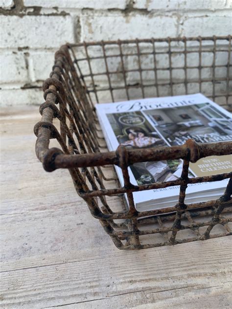 Vintage Oyster Baskets Vintage Wire Storage Baskets Etsy Uk