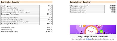 Overtime Calculator Calculate Overtime Pay For Employees
