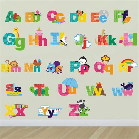Picture Alphabet Letters Wall Stickers Alphabet Wall Decals