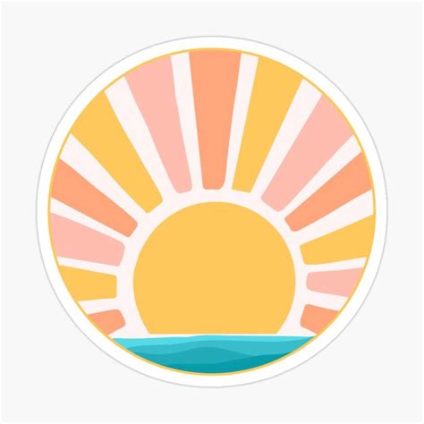 Sunset Sunrise Sticker For Sale By Tsong123 Sunrise Drawing