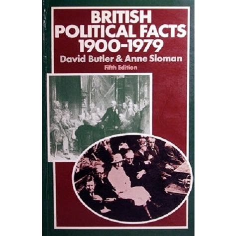 British Political Facts 1900 1979 Butler David Sloman Anne Marlowes