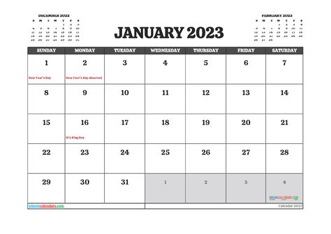 Editable 2023 Yearly Calendar Landscape Free Printable Templates 2023