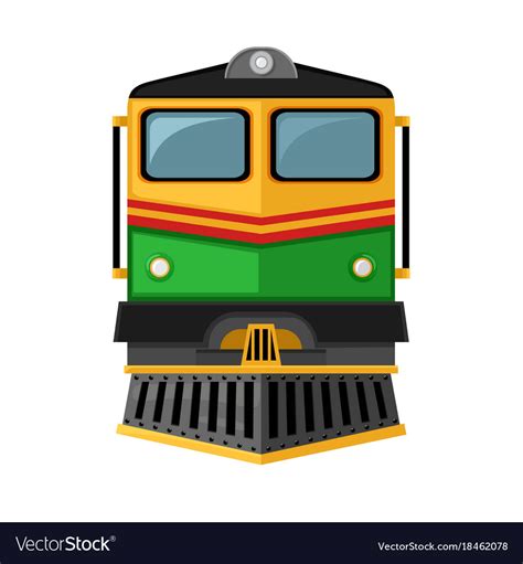 Front Side Of Locomotive Royalty Free Vector Image