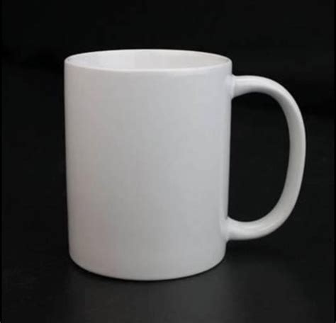 White Plain Sublimation Ceramic Coffee Mug Capacity 350 Ml Size