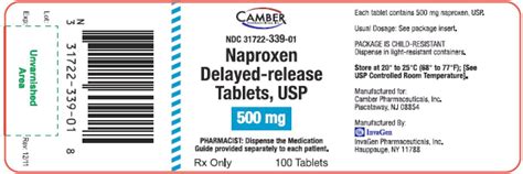 Naproxen Delayed Release Camber Pharmaceuticals Fda Package Insert