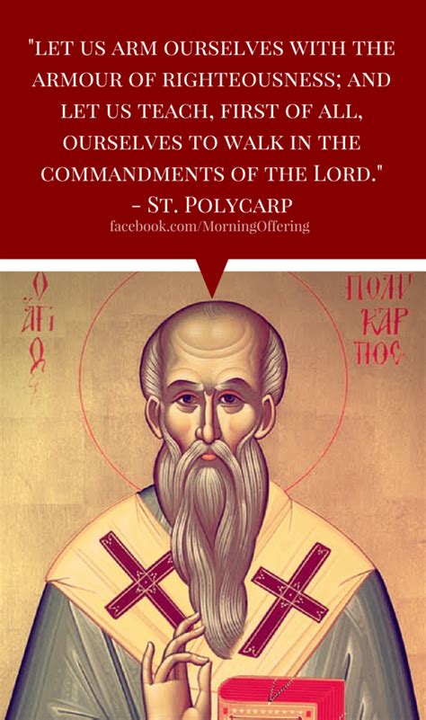 St. Polycarp of Smyrna (c. 69-155) was a disciple of St. John the