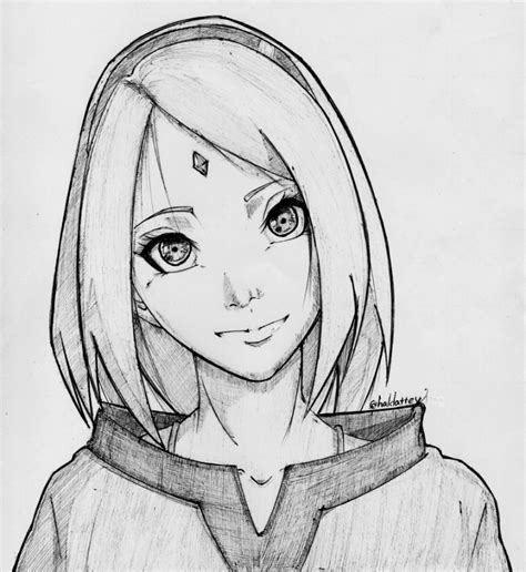 My Pen Drawing Of Sakura Anime Sketch Naruto Drawings Anime
