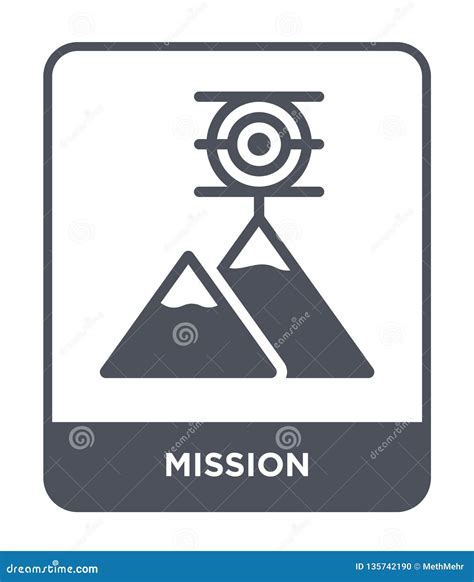 Mission Icon In Trendy Design Style Mission Icon Isolated On White