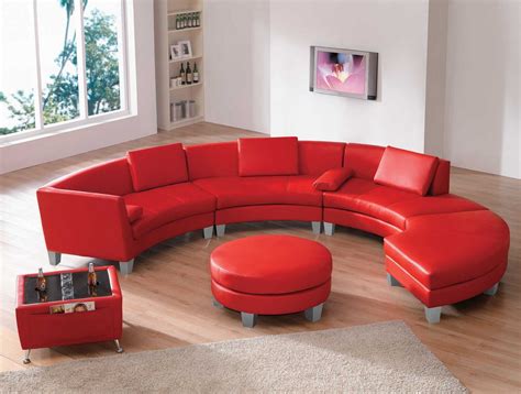 What fabrics options and colors do you have? living room furniture semi circular red leather sleeper ...