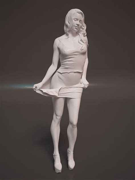 Sculpture Girl D Print Model D