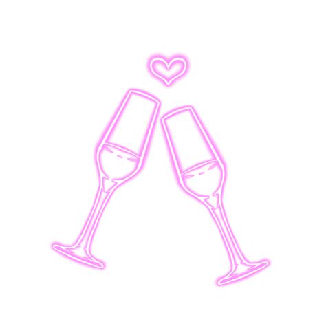 520 Valentines Day Neon Wine Glass Love Heart Love Wine Glass Goblet