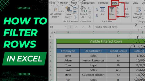How To Filter Rows In Excel Earn And Excel