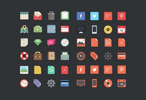 40 Best Free Icon Sets Spring 2015 Webdesigner Depot