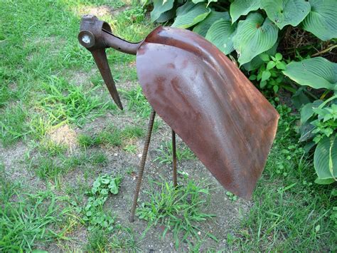 Shovel Buzzard Metal Tree Wall Art Metal Yard Art Scrap Metal Art