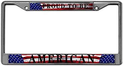Us License Plate Frame Proud To Be American License Plate