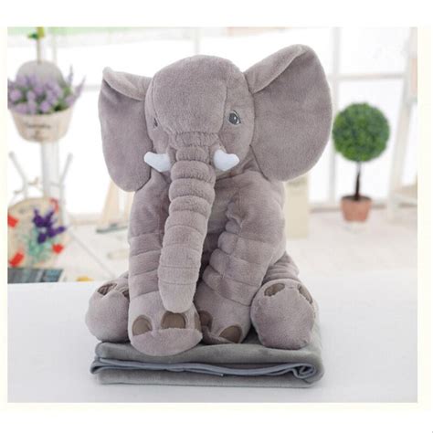 65cm Height Large Plush Elephant Doll Toy Kids Sleeping Back Cushion