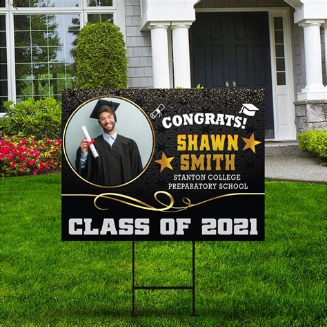 Personalized Graduation Yard Sign 2021 With Photo 24 X Etsy