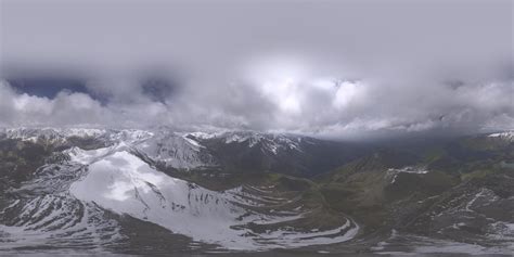 Snow Mountain Peaks Aerial Survey Hdri Panorama Hdr Image By Magaav