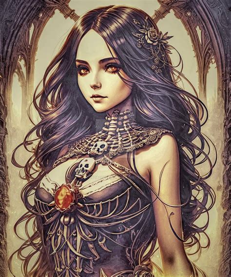 Gothic Roses Macabre Woman Bones Skulls Dark Artwo By Sytacdesign On Deviantart