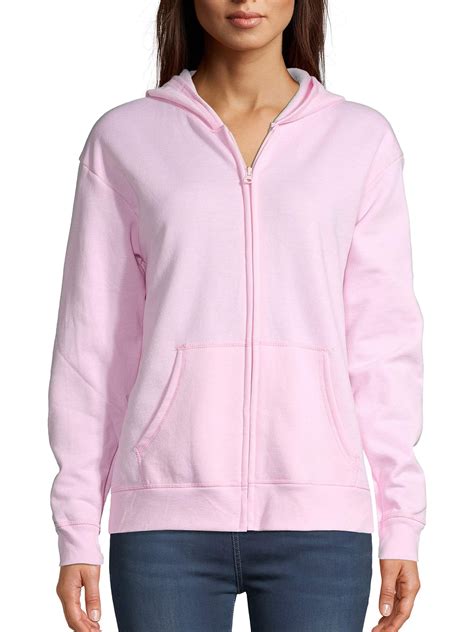 store women s ecosmart full zip hoodie sweatshirt pink size small o4