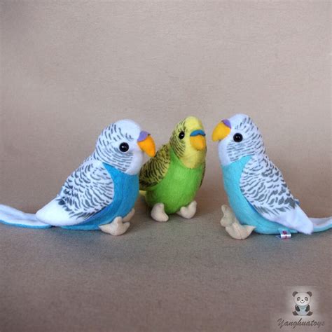 Soft Budgies Doll Plush Toys Cute Real Life Stuffed Parrot Animals