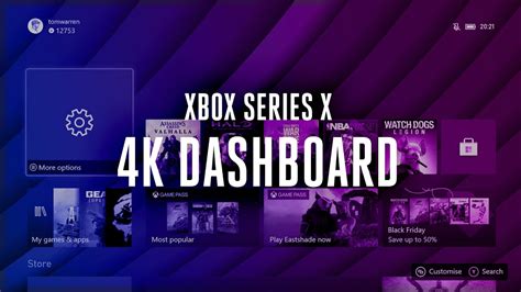 Xbox Series X 4k Dashboard Youtube