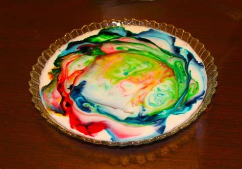 The food coloring looks like fireworks because it's getting bumped around! Teaching Science With Lynda: Milk, Food Coloring, Dish ...
