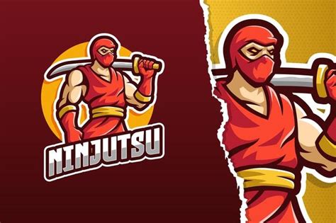 Premium Vector Ninja Assassin Warrior Mascot Character Logo Template
