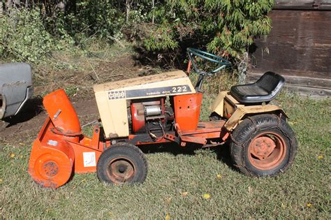 Case 222 Garden Tractor Cw Snowblower And Mower Running At Adolphs