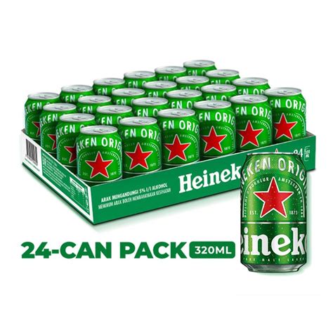 Heinekan 24 Can Pack Lager Beer 320ml X 24 Whiskymy