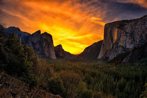 Landscape Yosemite National Park Sunset Wallpaper Coolwallpapersme