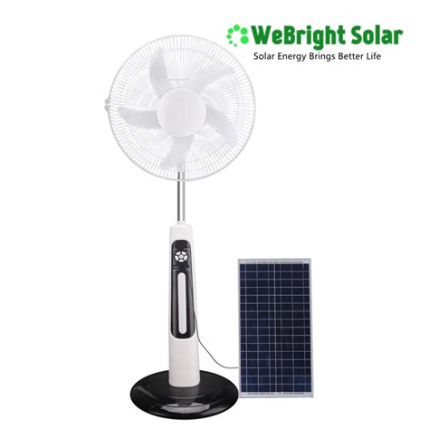 Solar Standing Fan Dc Ac Rechargeable Fan 18 Inch Webright Solar