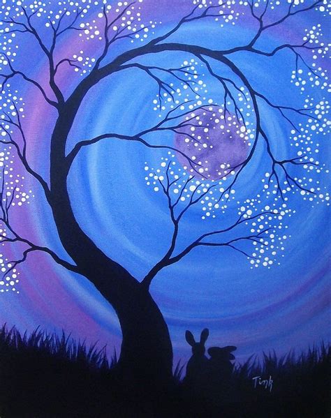 20 Images Lovely Moon Acrylic Painting Easy