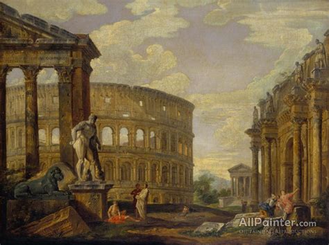 Giovanni Paolo Panini Ancient Roman Ruins Oil Painting Reproductions