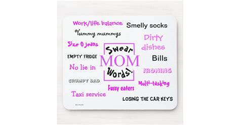 Mom Swear Words Mom Moans And Gripes Mouse Pad Zazzle