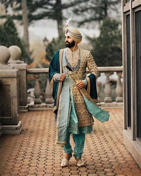 25 Real Grooms Who Had Their Jewellery Game Strong Indian Groom Dress Sherwani For Men