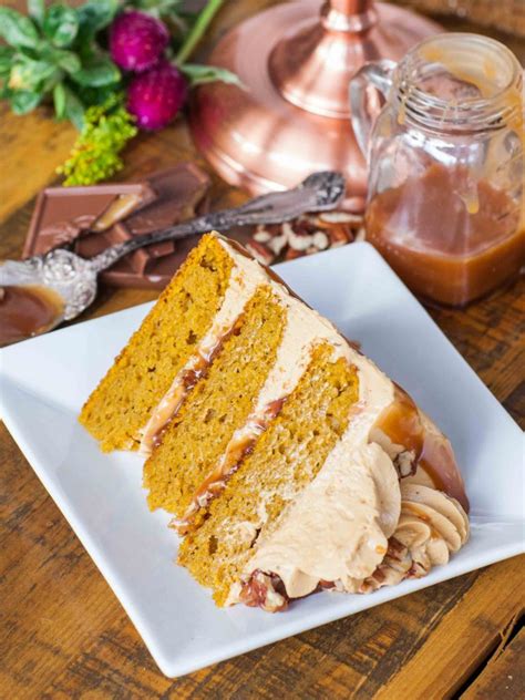 Caramel Pecan Pumpkin Cake Recipe Video Tatyanas Everyday Food