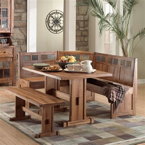 Kitchen nook table with french style design is a popular breakfast table. Sunny Designs Sedona 4 Piece Breakfast Nook Set - Dining ...
