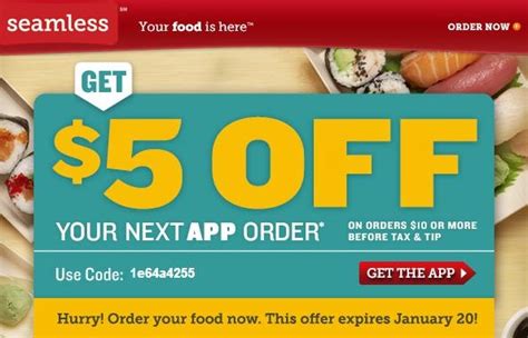 Get 5 Off Seamless Order First Come First Serve Points Miles
