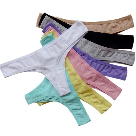buy sexy g string thongs cotton women panties female seamless panties plus size