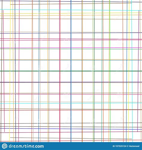 Random Grid Mesh Of Colorful Lines Asymmetric Pattern Of Intersecting
